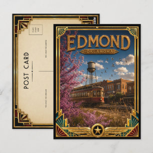 Edmond Oklahoma Vintage Art Deco Golden Age Postcard