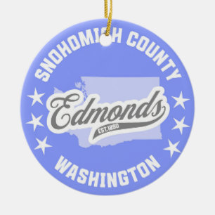 Edmonds, Washington Ceramic Tree Decoration