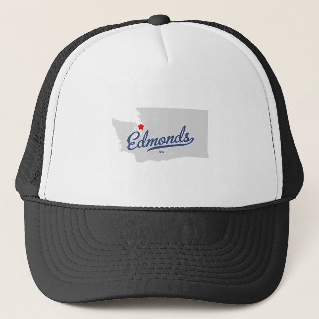 Edmonds Washington WA Shirt Trucker Hat (Front)