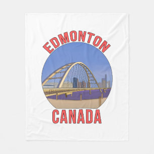 Edmonton Alberta Canada Fleece Blanket