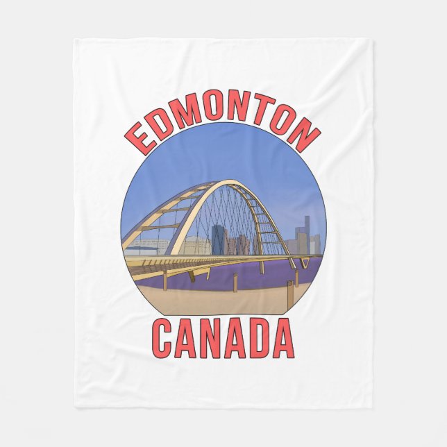 Edmonton Alberta Canada Fleece Blanket (Front)