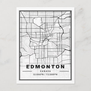Edmonton Alberta Canada Travel City Map Postcard
