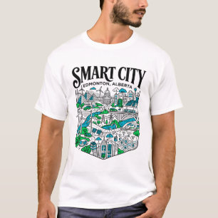 Edmonton Alberta Smart City Green Energy Concept T-Shirt