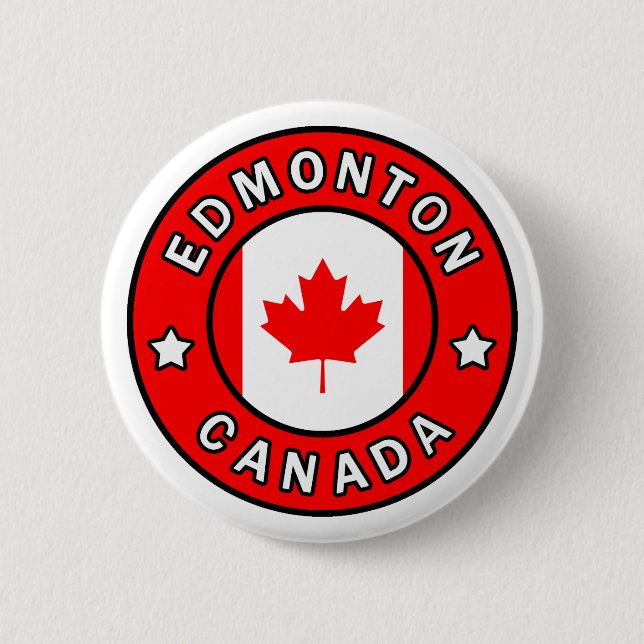 Edmonton Canada 6 Cm Round Badge (Front)