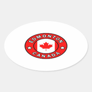 Edmonton Canada Oval Sticker
