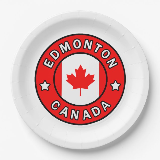 Edmonton Canada Paper Plate (Front)