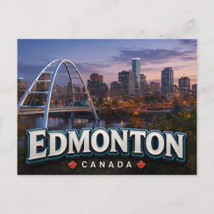 Edmonton Canada River Valley Alberta Travel 🏙️ Postcard