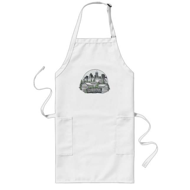 Edmonton City Canada Long Apron (Front)