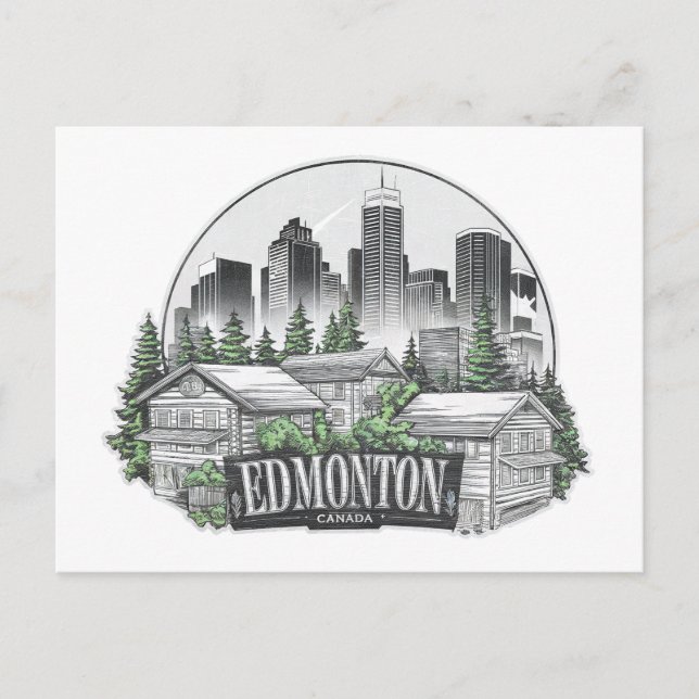Edmonton City Canada Postcard (Front)