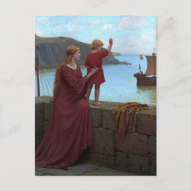 Edmund Blair Leighton - Farewell Postcard (Front)