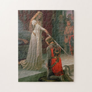 'Edmund Blair Leighton'  Knight and Lady Painting Jigsaw Puzzle