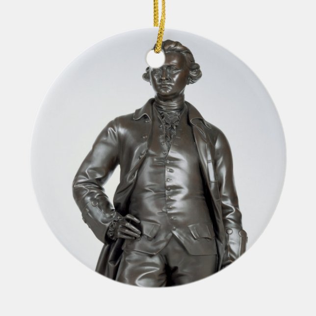 Edmund Burke (1729-97) 1865 (bronze) Ceramic Tree Decoration (Front)