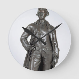 Edmund Burke (1729-97) 1865 (bronze) Round Clock