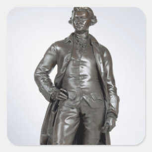 Edmund Burke (1729-97) 1865 (bronze) Square Sticker