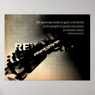 Edmund Burke Quote Poster