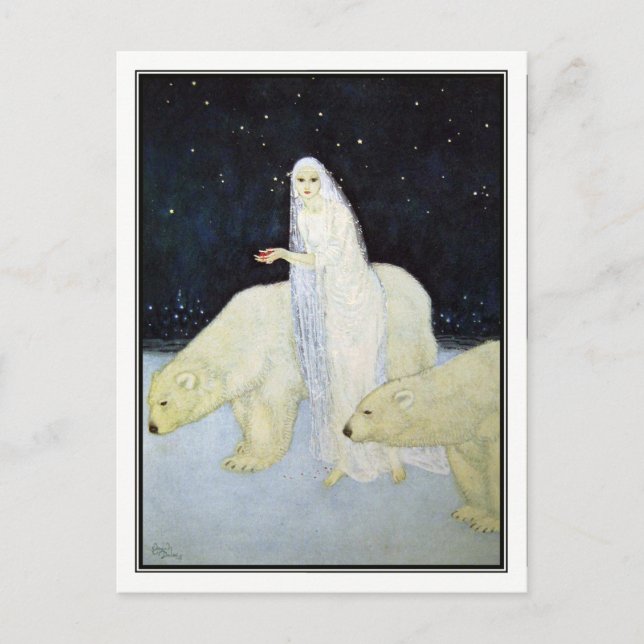 Edmund Dulac - The Snow Maiden Postcard (Front)