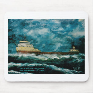 Edmund Fitsgerald 1996 with text Mouse Mat
