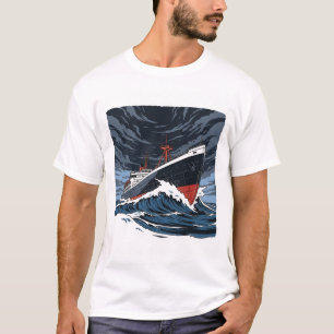 Edmund Fitzgerald Great Lakes Storm Art T-Shirt