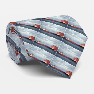 Edmund Fitzgerald on the St. Clair River Vintage Tie