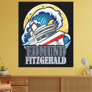 Edmund Fitzgerald   Tribute to the Legendary Ship Canvas Print