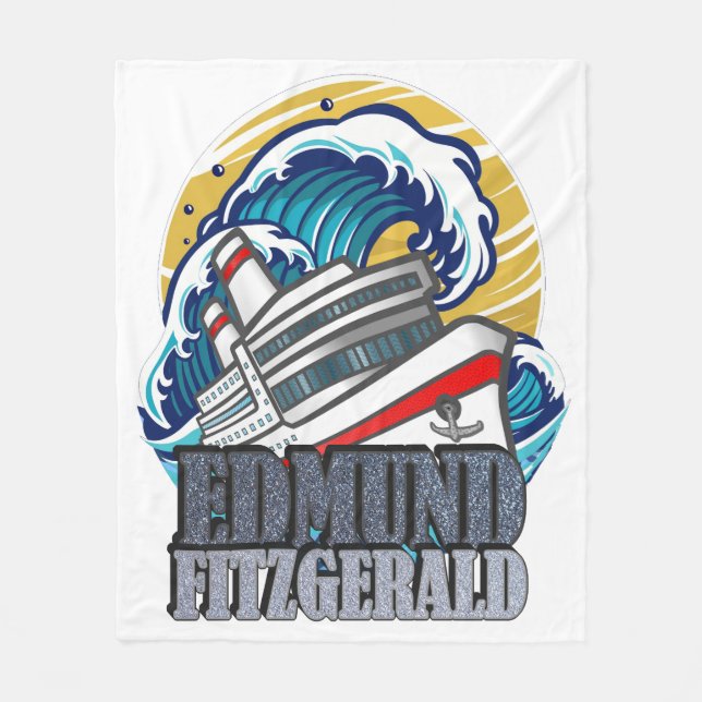 Edmund Fitzgerald | Tribute to the Legendary Ship Fleece Blanket (Front)