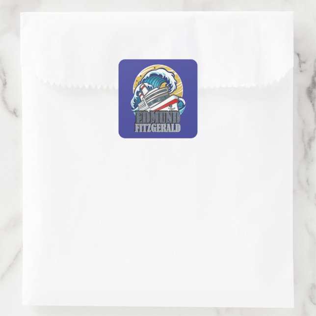 Edmund Fitzgerald | Tribute to the Legendary Ship Square Sticker (Bag)