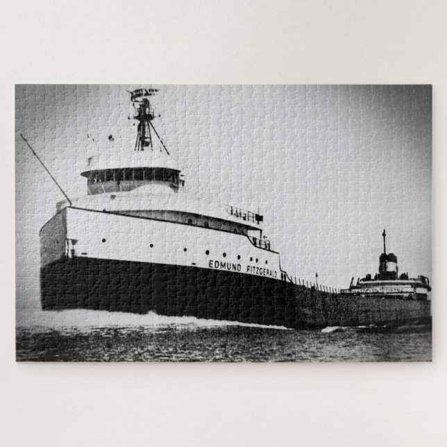 Edmund Fitzgerald Vintage Maritime Great Lakes Jigsaw Puzzle (Horizontal)