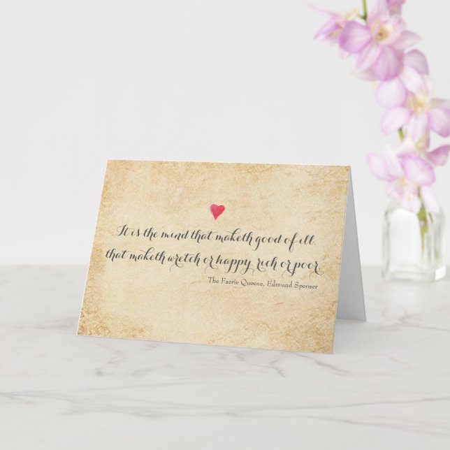 Edmund Spenser 14th century english poet quote, Card (Orchid)