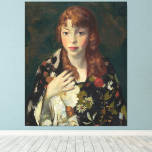 Edna Smith in a Japanese Wrap Canvas Print