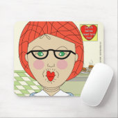 Edna The Lunch Lady Cartoons Mouse Mat (With Mouse)
