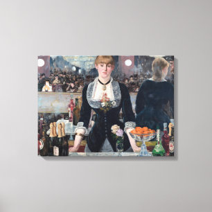 Edouard Manet - A Bar at the Folies-Bergere Canvas Print