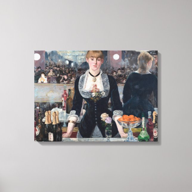 Edouard Manet - A Bar at the Folies-Bergere Canvas Print (Front)