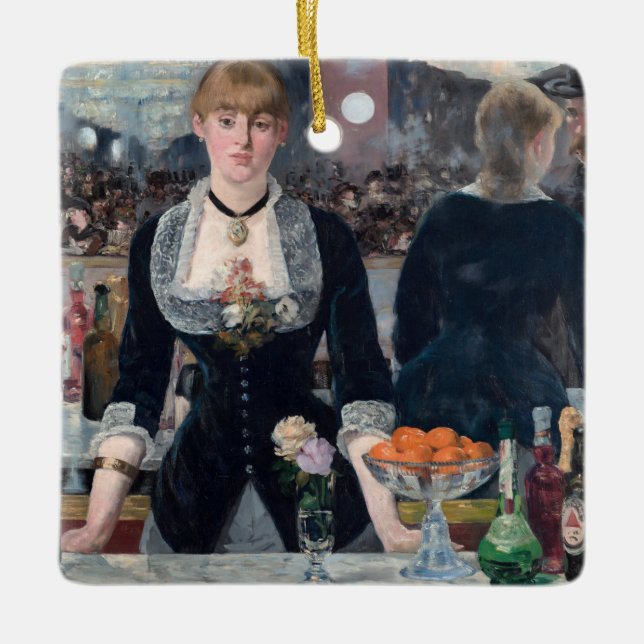 Edouard Manet - A Bar at the Folies-Bergere Ceramic Ornament (Front)