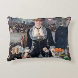 Edouard Manet - A Bar at the Folies-Bergere Decorative Cushion