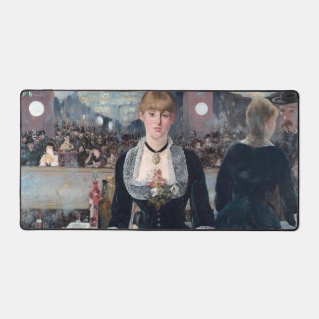 Edouard Manet - A Bar at the Folies-Bergere Desk Mat (Front)