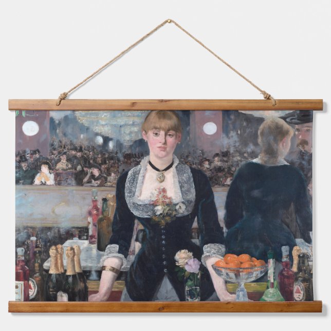 Edouard Manet - A Bar at the Folies-Bergere Hanging Tapestry (Front)