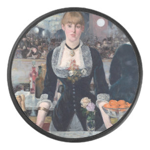 Edouard Manet - A Bar at the Folies-Bergere Hockey Puck