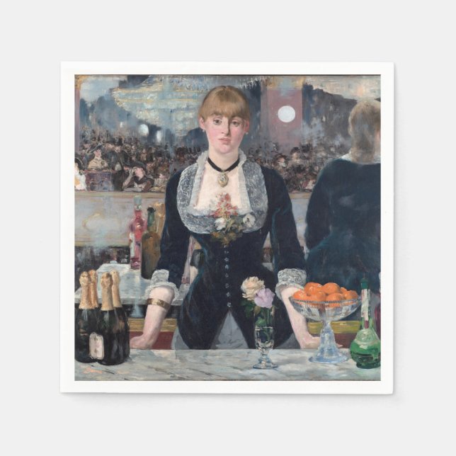 Edouard Manet - A Bar at the Folies-Bergere Napkin (Front)
