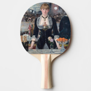 Edouard Manet - A Bar at the Folies-Bergere Ping Pong Paddle