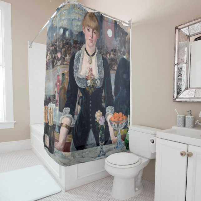 Edouard Manet - A Bar at the Folies-Bergere Shower Curtain (In Situ)