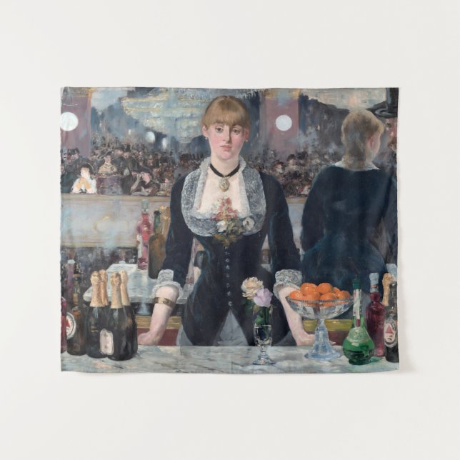 Edouard Manet - A Bar at the Folies-Bergere Tapestry (Front (Horizontal))