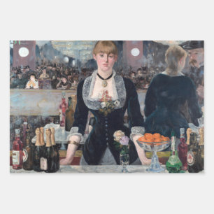 Edouard Manet - A Bar at the Folies-Bergere Wrapping Paper Sheet