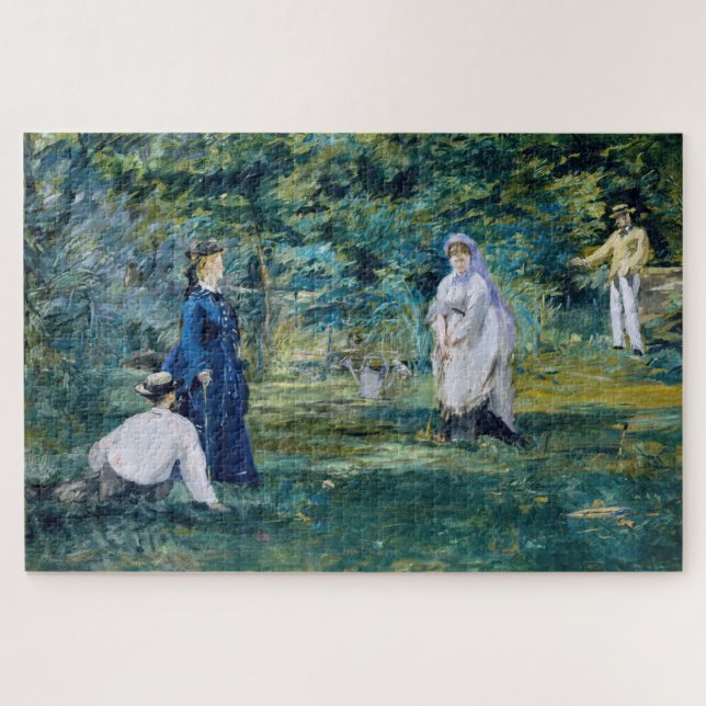 Edouard Manet - A Game of Croquet Jigsaw Puzzle (Horizontal)