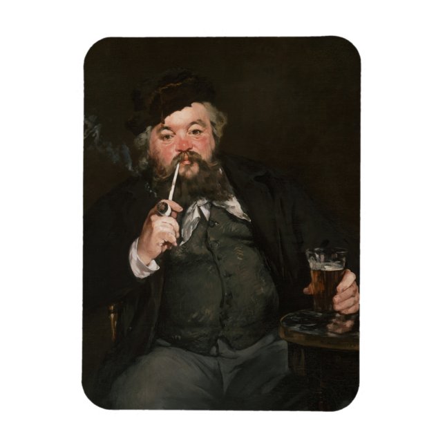Edouard Manet - A Good Glass of Beer / Le bon bock Magnet (Vertical)