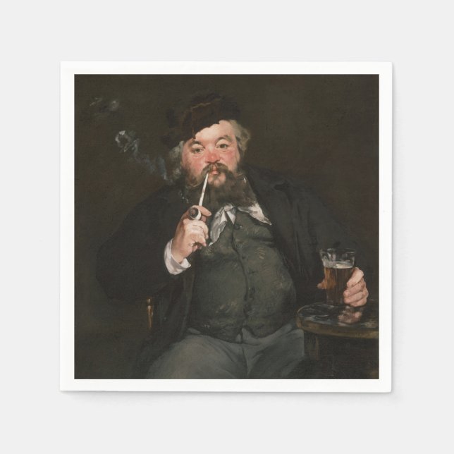 Edouard Manet - A Good Glass of Beer / Le bon bock Napkin (Front)