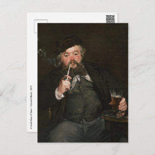 Edouard Manet - A Good Glass of Beer / Le bon bock Postcard