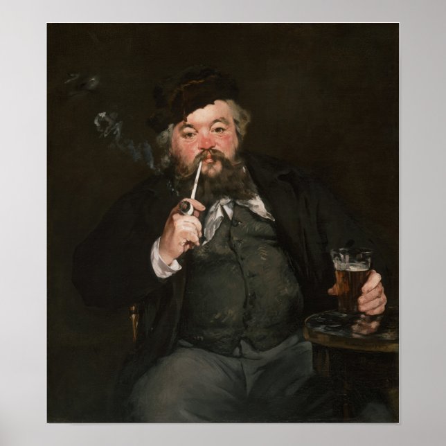 Edouard Manet - A Good Glass of Beer / Le bon bock Poster (Front)