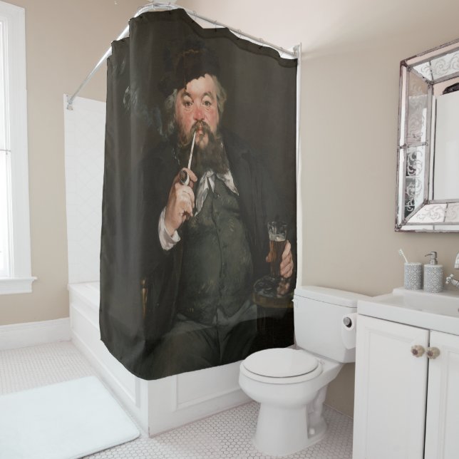 Edouard Manet - A Good Glass of Beer / Le bon bock Shower Curtain (In Situ)