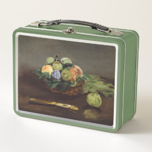 Edouard Manet - Basket of Fruits Metal Lunch Box