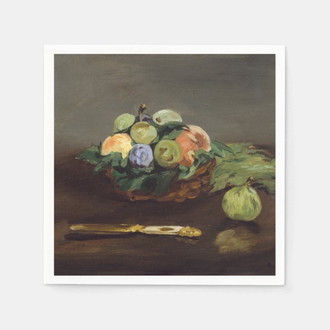 Edouard Manet - Basket of Fruits Napkin (Front)